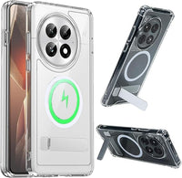 Funda magnética Transparente Compatible con MagSafe, función Atril de 2 vías [Soporte Horizontal y Vertical]