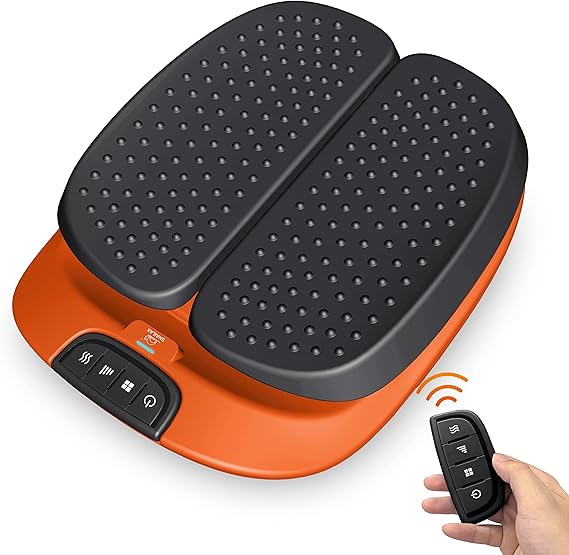 Snailax Masajeador vibratorio para pies con calor, control remoto, velocidad de vibración ajustable, máquina eléctrica de masaje para pies para fascitis plantar, regalos.