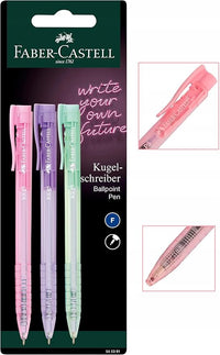 Faber-Castell 545391 - Blister 3 Boligrafos RXP5-0,5mm - Rosa, Violeta, Verde