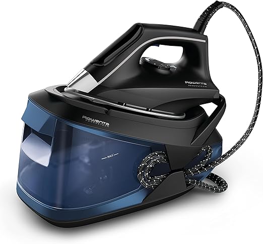 Rowenta Powersteam - Centro planchado alta presión 6,2 bares, golpe de vapor de 340 g/min, continuo de 120 g/min suela MicroSteam con depósito de 1,7 L y Modo Eco, para todos los tejidos