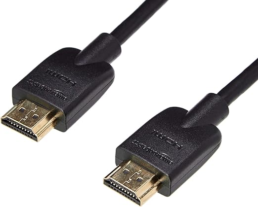 Amazon Basics Cable HDMI flexible, 0.3 m, Negro