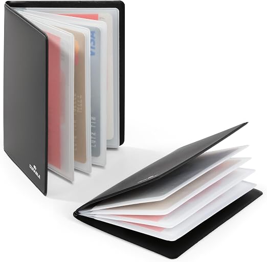 Durable 230958 tarjetero para tarjetas de crédito con fundas de protección rfid, tarjetero para 8 tarjetas, negro