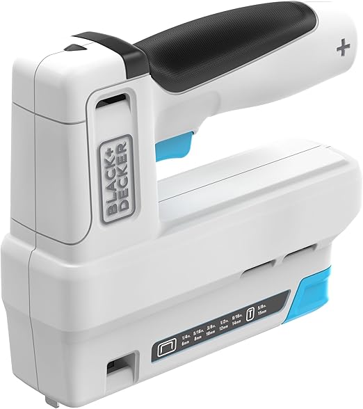 BLACK+DECKER BCN115-XJ - Grapadora 3,6v, Diseño ultra-ergonómico, Batería 1,5Ah Litio, Carga USB, Incluye 500 grapas 14mm y 500 clavos 15mm
