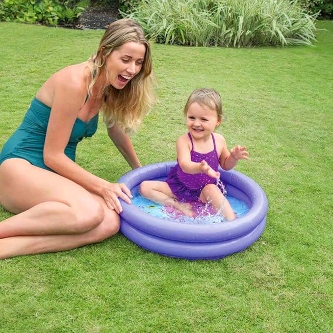 Intex 59409 - Piscina Baby Fondo Animaletti, 61 x 15 cm, Giallo/Verde, Modelli/Colori Assortiti, 1 Pezzo