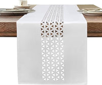 Thumbnail for BAZIOE Lino Camino de Mesa Blanco 183 x 35 cm Moderno Camino de Mesa Aspecto de Lino y Lavable para decoración de Mesa de Comedor, Restaurante, Fiesta de Navidad.