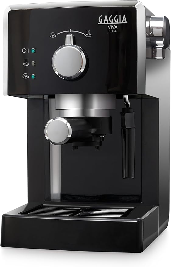 Gaggia RI8433/11 Viva Style Cafetera Espresso Manual, Para Café Molido y Monodosis, 15 Bar, 1L, 1025W, Negro