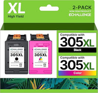 ECHALLENGE 305XL 305XL HP 305 XL - Cartucho de Tinta para HP 305 para DeskJet 2710 2720 DeskJet Plus 4100 4130 Envy 6010 6030 Envy Pro 6420 6430 (Negro y Color)