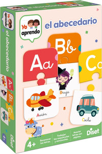 Diset, El Abecedario, Juego Educativo para Aprender Las Letras y el abecedario para niños a Partir de 4 años, Multicolor