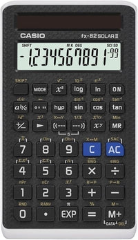 Casio FX-82SOLARII - Calculadora Escolar (12 dígitos), 71 x 10 x 134 mm