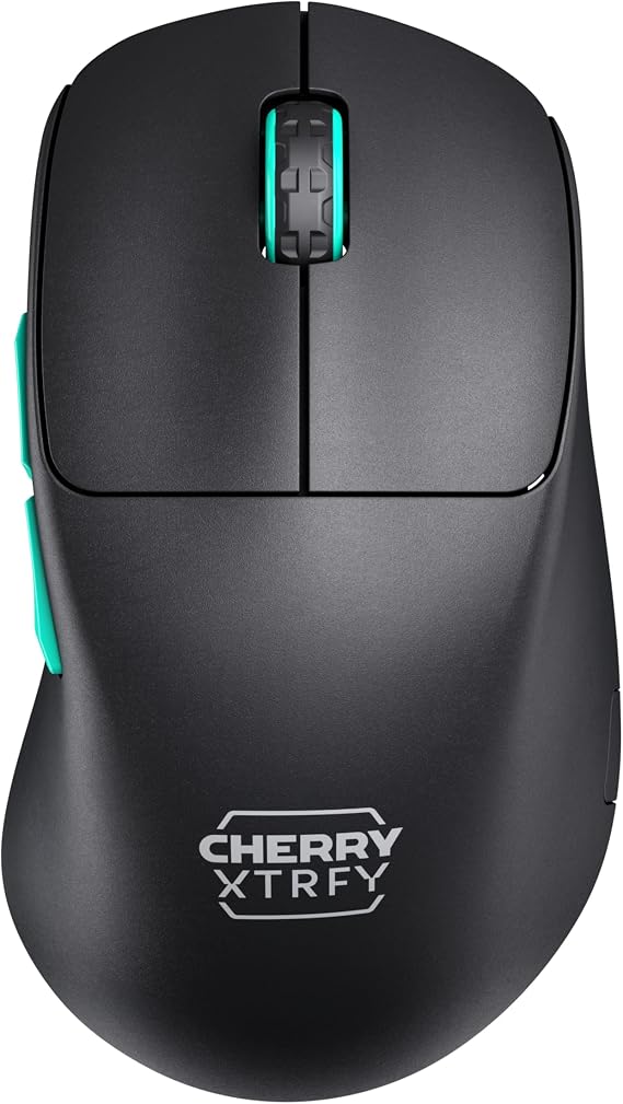 CHERRY XTRFY M64 WIRELESS, Ratón Inalámbrico Ultraligero de Gaming, 2.4 GHz RF, Optimizado para eSports, Forma Ergonómica con Parte Frontal Extra Baja, Negro
