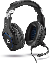 GXTrust 488 Forze Cascos PS4 y PS5 Auriculares de Gaming Licencia Oficial para PlayStation, Micrófono Plegable, Altavoces Activos de 50 mm, Cable Trenzado Nailon 1.2 m, Negro