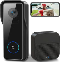 Thumbnail for XTU Timbre Inalámbrico con Cámara WiFi, 2K HD Vídeo Timbre Puerta Inteligente con Cámara,Detección Humana PIR,Visión Nocturna,Audio Bidireccional,SD y Almacenamiento en la Nube, IP66 Impermeable