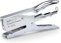 Rapesco R81000A3 Porpoise Grapadora Clásica de Tenaza, Capacidad para 45 Hojas, Cromo