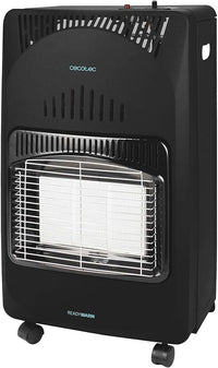 Cecotec Estufa de Gas Butano Plegable Ready Warm 4200 Slim Fold. 4200W, 3 Niveles de Potencia, Triple Sistema de Seguridad, Bombonas de Gas de hasta 15Kg, 4 Ruedas