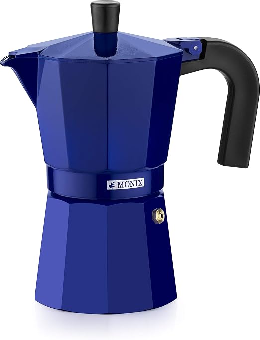 Monix Cobalto | Cafetera Italiana 6 Tazas, 10 cm