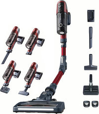 Thumbnail for Rowenta XPert 6.60 Flex RH6471 - Aspiradora escoba sin cable, con 3 funciones en 1, autonomía de 45 minutos, batería de litio, tubo flexible, fácil acceso diferentes superficies, Color Negro/Rojo