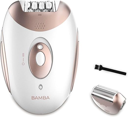 Cecotec Depiladora de Arranque Inalámbrica Bamba SkinCare Depil-action. Batería de Litio, Autonomía 40 mins, Waterproof, Cabezales Intercambiables, 2 Ajustes de Velocidad, Modo con Cable