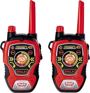 Dickie Toys - Walkie talkies para niños - 2 walkie-talkies, Especialmente diseñados para niños a Partir de 4 años, Alcance de hasta 100 Metros, walkie-talkies de Juguete. (201118195)