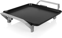 Princess 103090 Table Chef Premium Compacta, Plancha Cuadrada 28 x 28 cm, cocina sin aceite, aluminio fundido con revestimiento antiadherente, Asas frías al tacto, Termostato regulable, 1500 W