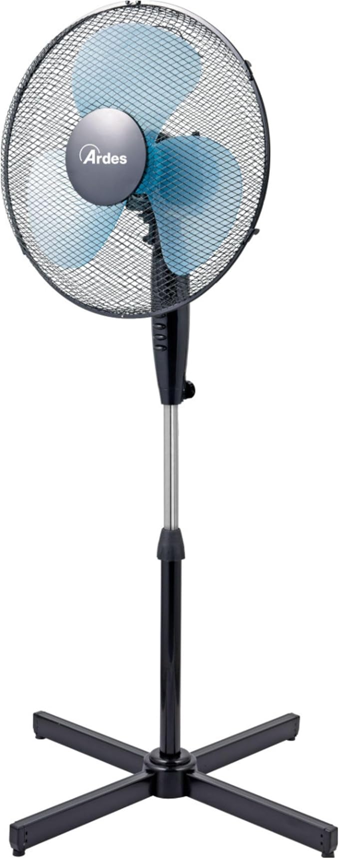 ARDES Ventilador de Pedestal Potente Silencioso 3 Aspas 40 cm Oscilatorio con Altura e Inclinación Regulable Ventilador de Pie Ardes 3 Velocidades Modelo AR5EA40P