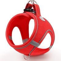 Joytale Arnes Perro, Reflectante Cómodo Transpirable Arnés, Perros Arneses Chaleco para Gato y Cachorros Perro, Rojo, L