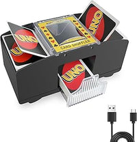 Thumbnail for Barajador Automático de Cartas, Mezclador de Carta Eléctrico de Póquer, Barajadora de Cartas Eléctrica para 1 o 2 Barajas, Repartidor de Carta para UNO, Póker y Blackjack (USB y Pilas)
