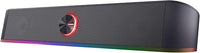Trust Gaming Barra de Sonido con Iluminación RGB GXT 619 Thorne - Altavoces PC Gaming Estéreo 2.0, 12 W, Alimentación USB, 3,5 mm Jack, para PC, Ordenador Portátil, TV - Negro