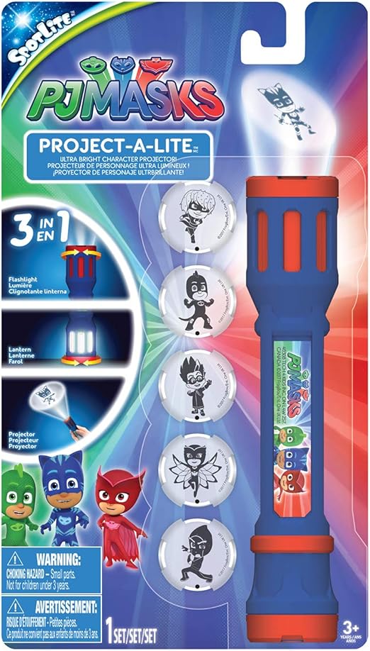 PJ Masks 40345 - Linterna de proyección con 6 lentes de proyección, multicolor