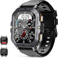 MIGOUFIT Reloj Inteligente Hombre, contestar/Hacer Llamadas, 2,02 Pulgadas, más de 100+ Modos Deportivos, rastreador de Fitness, 1ATM Reloj smartwatch Hombre Impermeable para Android iOS (Negro)