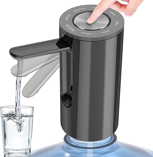 YISH Dispensador De Agua Garrafa Electrico: Dispensador de Agua Fria Eléctrica, Bomba Agua Garrafa Potable Plegable, Bomba Dispensador de Agua USB, Dispensador Agua Garrafa Automática
