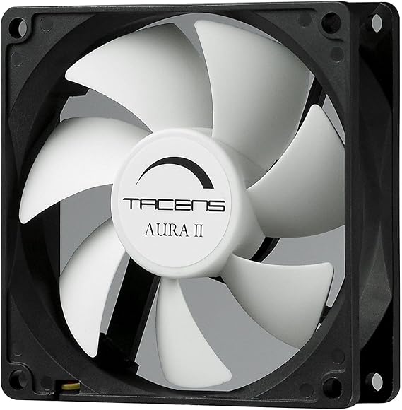 Tacens 3AURAII9, Ventilador Ordenador 9 cm, Ultrasilencioso, Antipolvo, Negro