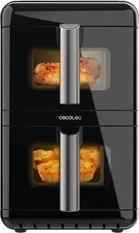 Thumbnail for Cecotec Freidora de Aire sin Aceite - Air Fryer 12L Cecofry DuoLevel 12000 Window. 2900W, 2 Cubetas 6L, Cocina hasta 4 Alimentos, Sync, 10 Menús, Temp 40-200ºC, Ventana Superior, Panel Táctil a Color