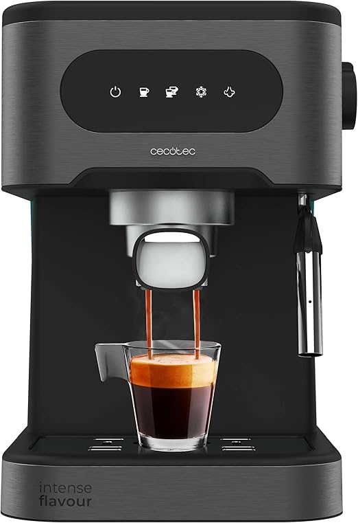 Cecotec Cafetera express Power Espresso 20 ColdBrew. Cafetera express para espresso y cappuccino, café en frío, 20 Bares de presión, Vaporizador orientable. Disfruta de Calidad profesional en casa.
