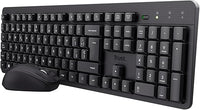 Thumbnail for Trust Ymo II Pack Teclado y Ratón Inalámbrico QWERTY Español, Botones Silenciosos, Teclas de Perfil Bajo, Resistente a los Vertidos, Un Receptor USB, Windows, Mac, PC, Ordenador Portátil - Negro