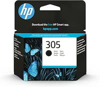 HP 305 Negro, 3YM61AE, Cartucho Original de 120 Páginas, Compatible con Impresoras DeskJet 2300, 2700, 2800, 4100, 4200, Envy 6010, 6020, 6030, 6400