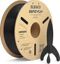ELEGOO Filamento PLA+ de Alta Velocidad 1.75 1KG Negro, 30-600mm/s Filamento PLA Plus Rápido para Impresora 3D, Precisión Dimensional +/- 0.02mm, Carrete Filamento 3D, para Mayoría Impresoras 3D