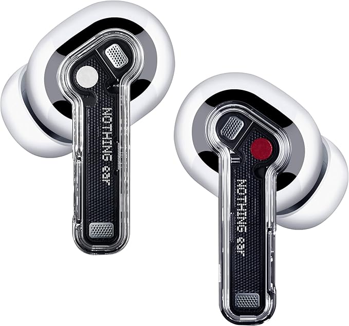 Nothing Ear Auriculares inalambricos Bluetooth con Integración de ChatGPT, Audio Hi-Res, Cancelación de Ruido Activa Inteligente, Ecualizador Avanzado y hasta 40,5 Horas de reproducción - Blanco