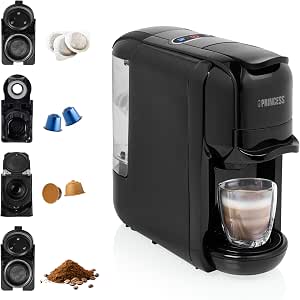 Princess Macchina da caffè multi capsula in acciaio 3 in 1-19 bar - 0,6 L - adatta para Nespresso, Dolce Gusto e varie capsule o cialde ESE - 249452