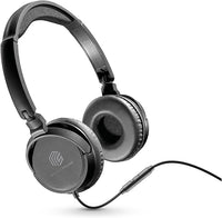 Music Sound | Bügelkopfhörer mit Kabel Over Ear Basic | On-Ear-Kopfhörer Faltbarer Kopfbügel mit 1,2 m Anti-Tangle-Kabel und integriertem Mikrofon - 3,5-mm-Klinkeschluss – Farbe Schwarz