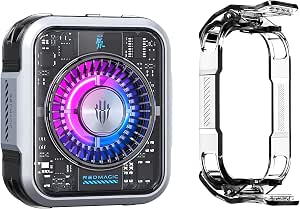 Nubia RedMagic Magnético Teléfono Enfriador 5 Pro, Disipador de Calor para Celular Tener RGB LED 36W Teléfono Móvil Refrigeración para Juegos para iOS/Android Semiconductores Enfriamiento