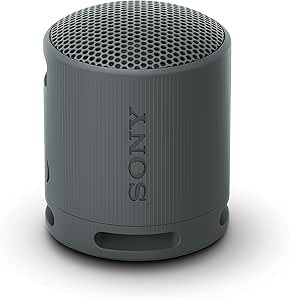 Sony Altavoz Bluetooth SRS-XB100, Ligero, Compacto, Altavoz Resistente al Agua y al Polvo IP67, hasta 16 h de batería, Correa Adaptable, Negro