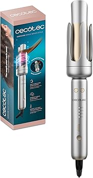 Cecotec Rizador de Pelo Automático con Cable SurfCare Magic Waves Style. 41W, Revestimiento de Cerámica y Turmalina, 32mm, 4 Temperaturas Ajustables, Punta Fría, Apagado Automático, Cable Giratorio