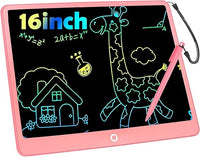 Tableta de Escritura LCD 16 Pulgadas, Tablero de Dibujo Electrónico, Colorida Pizarra Tableta Electrónica Gráfica Pizarra Infantil Juguete Juego de Regalo Cumpleaños para Niñas y Niños de 3-12 Años