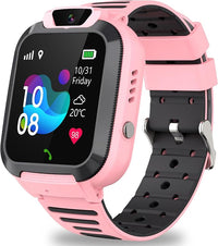 pmstuy Reloj Inteligente Niño, Smartwatch Niños GPS y Llamadas, IP68 Impermeable, SOS, Chat, Despertador, Clase Modo, Reloj Inteligente GPS y Llamadas, Regalos para Niños y Niñas