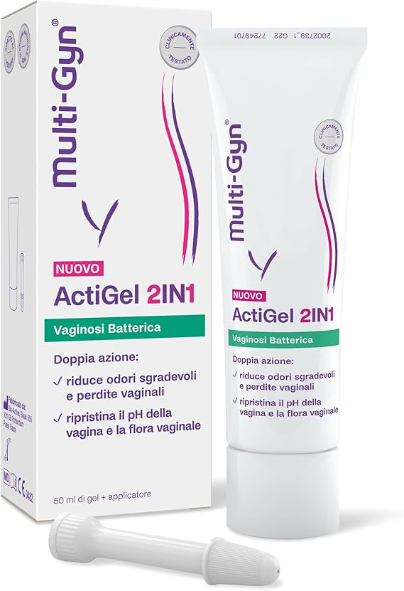 Multi-gyn ActiGel 2-in-1 trattamento della vaginosi batterica (VB), 50 ml + applicatore - Riduce odori e perdite vaginali, per un solievo rapido. Con componenti di origine naturale, per uso esterno