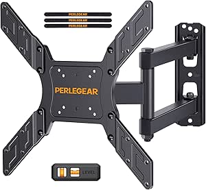 Perlegear Soporte TV de Pared Pantallas de 26-65 Pulgadas, Articulado Inclinable y Giratorio, hasta 45 kg, MAX VESA 400x400mm