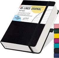 Stationery Island Cuaderno Rayado A5, Cuaderno Grueso de 360 Páginas, Diario de Rayas con Tapa Dura de 100 gsm para Escribir, Trabajar, Estudiar, Agenda