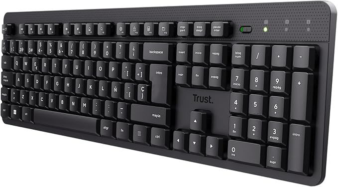 Trust ODY II Teclado Inalámbrico Silencioso QWERTY Español, Negro