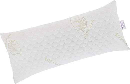 Todocama - Almohada viscoelástica Aloe Vera con Copos 100% viscoelásticos. Tejido Strech Aloe Vera. Termoregulable. Firmeza Media - Alta. Fabricado en España. (90 cm)