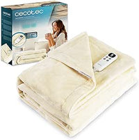 Cecotec Manta Eléctrica 200x180cm HeatConfort Noa (200 x 180). 130W, 10 Niveles de Temperatura Ajustables, Controlador LCD Extraíble, Temporizador con Apagado Automático, PTC+ Tecnología NTC